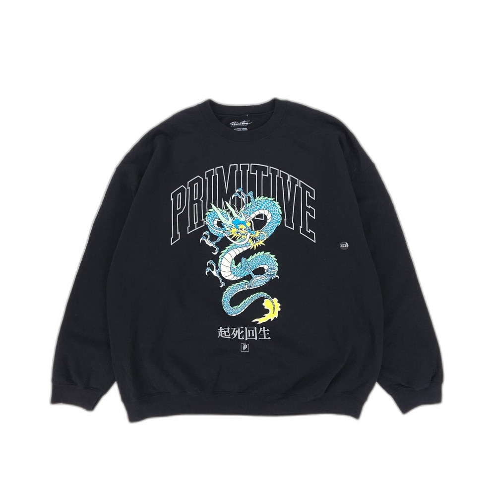NEW Primitive Dragon Fleece Crew Pullover Sweatshirt Frat Boy Y2k Streetwear 2X